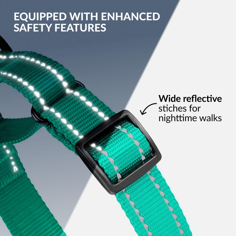Collardirect Reflective Martingale Dog Collar Nylon Training Collars for Small Medium Large Dogs Puppy Pink Orange Green (M, Neck Size 13"-18", Mint Green) - Image 3